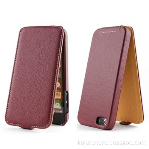 New PU Leather Mobile Phone Flip Cases for iPhone 5, OEM Orders Welcomed
